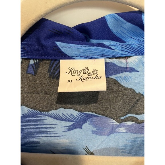 King Kameha Shirt Men's XL Lightweight Floral Hawaiian Tropical Pocket - Picture 4 of 10